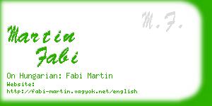martin fabi business card